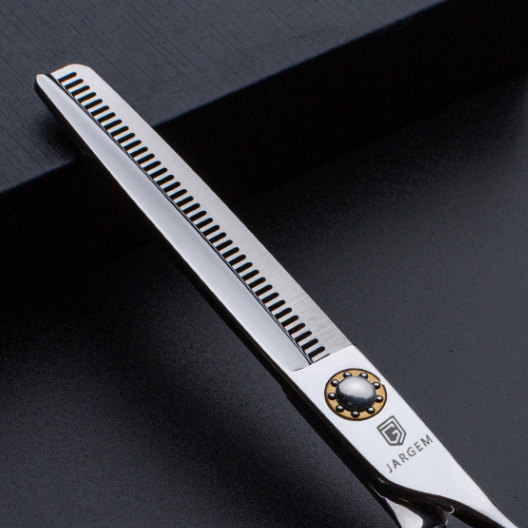 Carved Handle 6.5 Inch Hair scissors Ball Bearing Screw Reversed Thinning Scissors