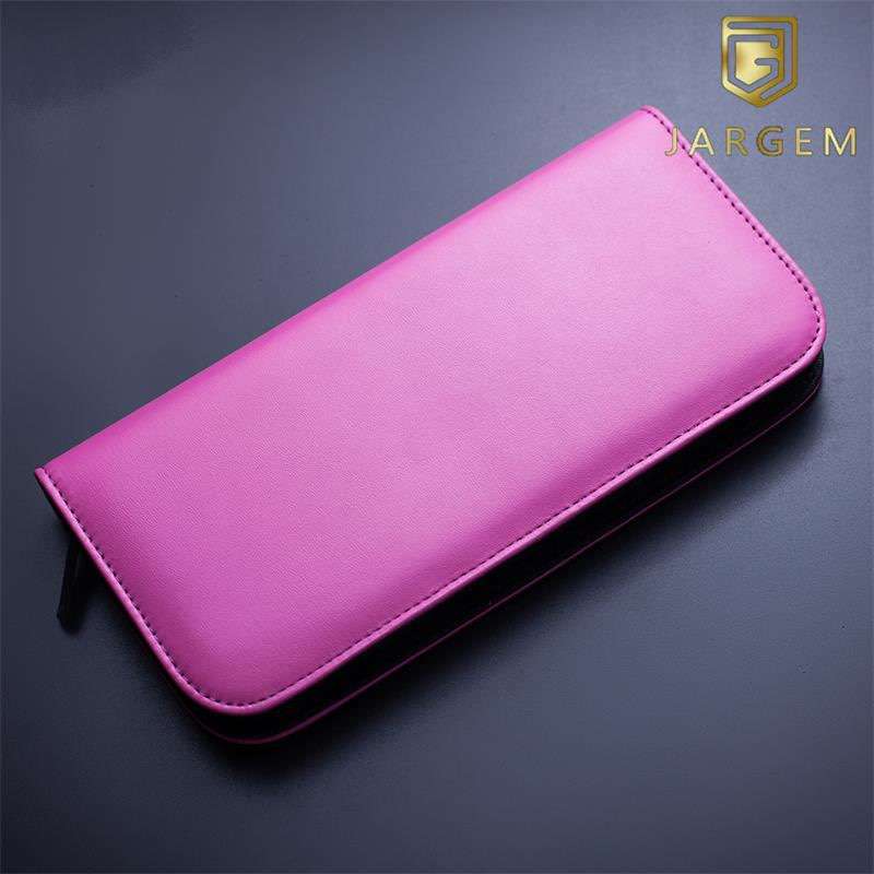 PU Leather Zipper Cases for 4 Pieces Hair Scissors Case