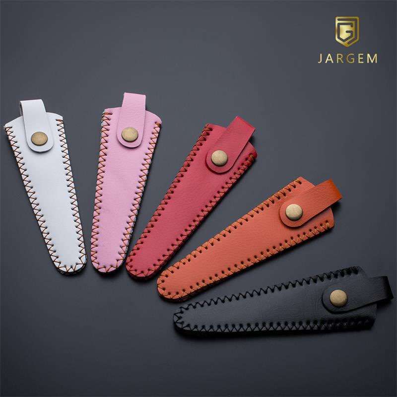 Colorful Genuine Leather Hair Scissors Sleeves Scissors Holster