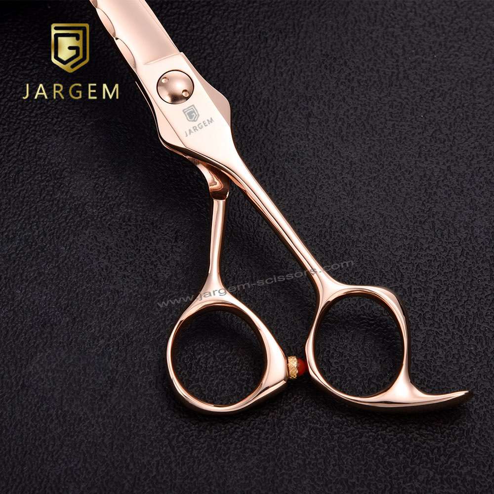 Manufacturer Rose Gold Hair Scissors Wave Curve Professional Hairdressing Scissors