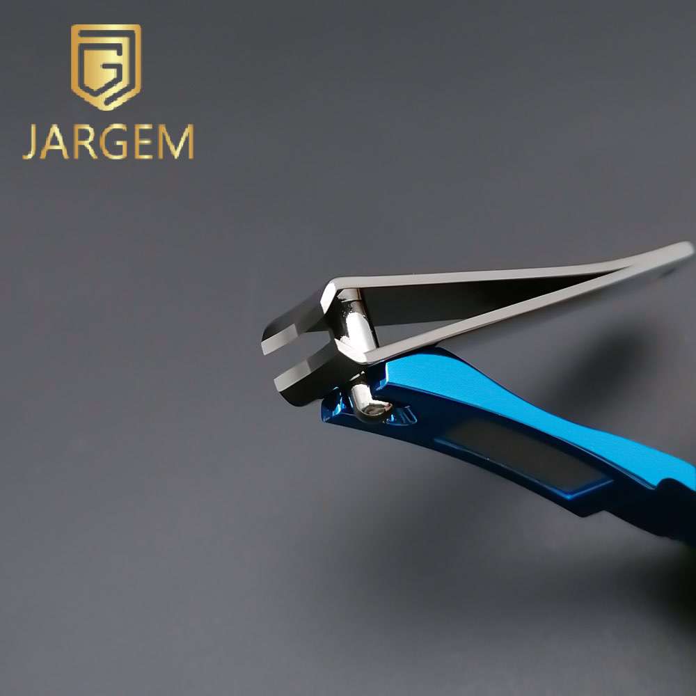 Fashionable 2 In 1 Nail Clipper Set Stainless Steel Nail Cutter With Nail File Ocean Blue Color Support Custom Logo