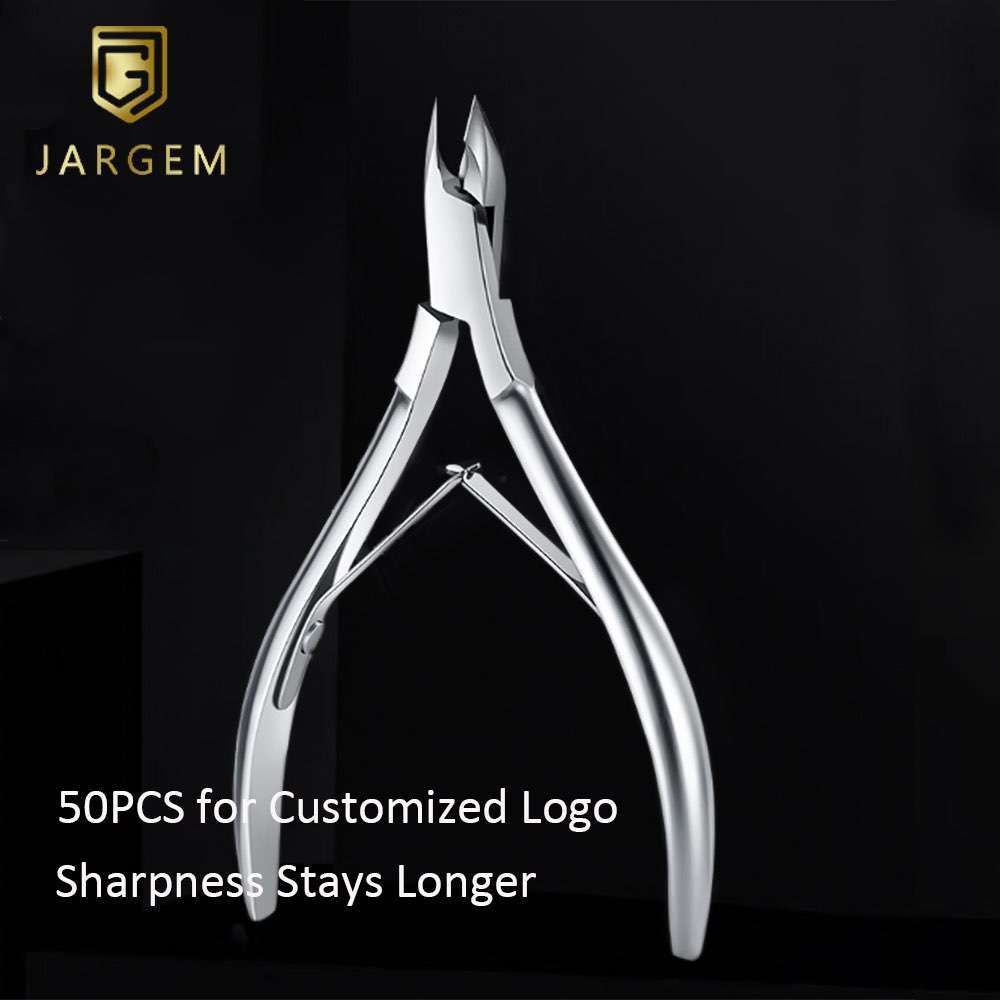 Process Upgrading Cuticle Nail Nippers Curved Handle Cuticle Nippers Pearl Chromium Steel Nail Tools