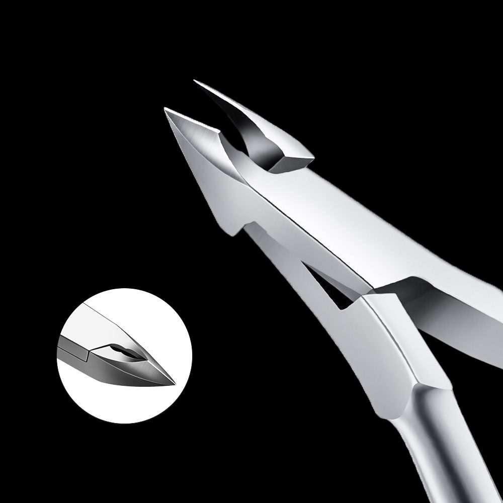 Process Upgrading Cuticle Nail Nippers Curved Handle Cuticle Nippers Pearl Chromium Steel Nail Tools