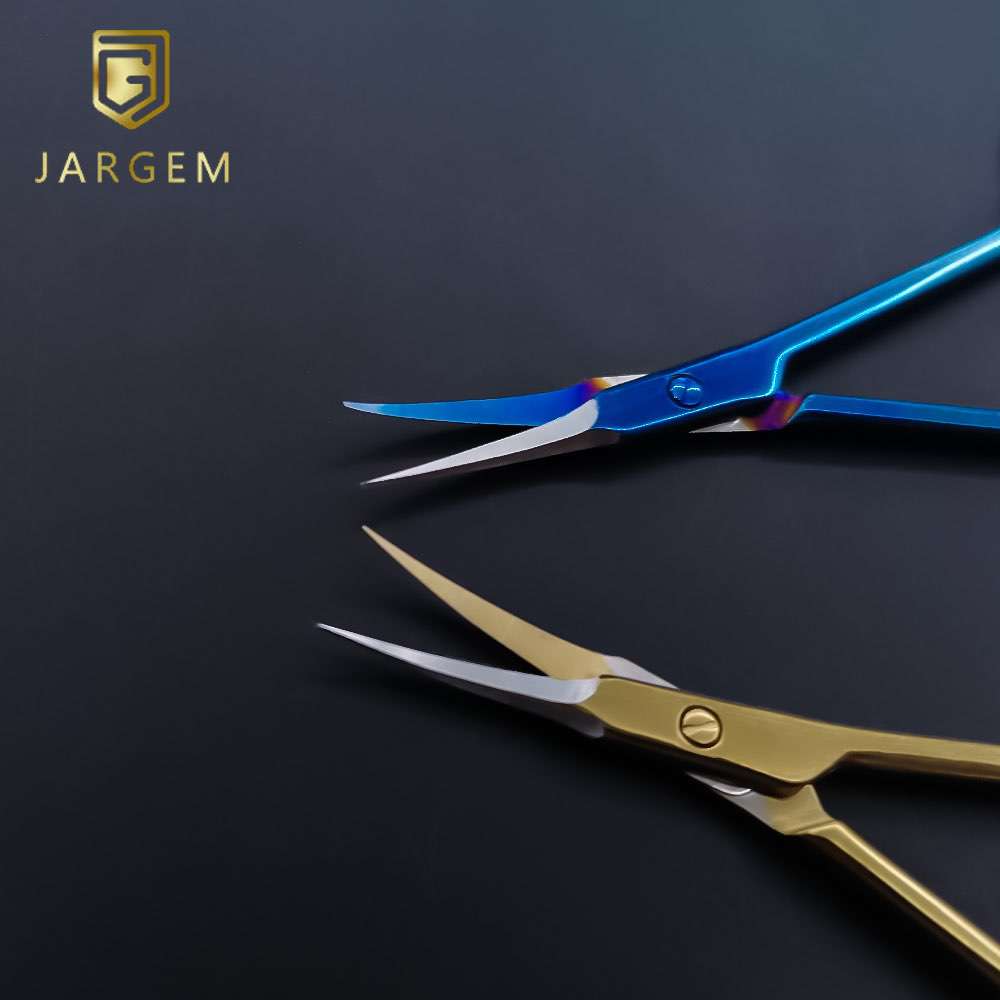 Professional Nail Tools Curved Nail Cuticle Scissors Russian Manicure Scissors