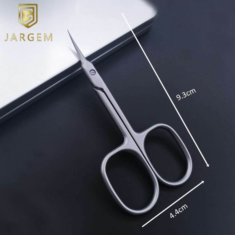 High Quality Curved Nail Cuticle Scissors Professional Nail Tools Russian Manicure Scissors Matt Coating