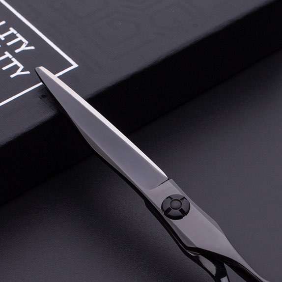 Small MOQ Japanese Black Coated Hair Scissors in 5.75 Inch