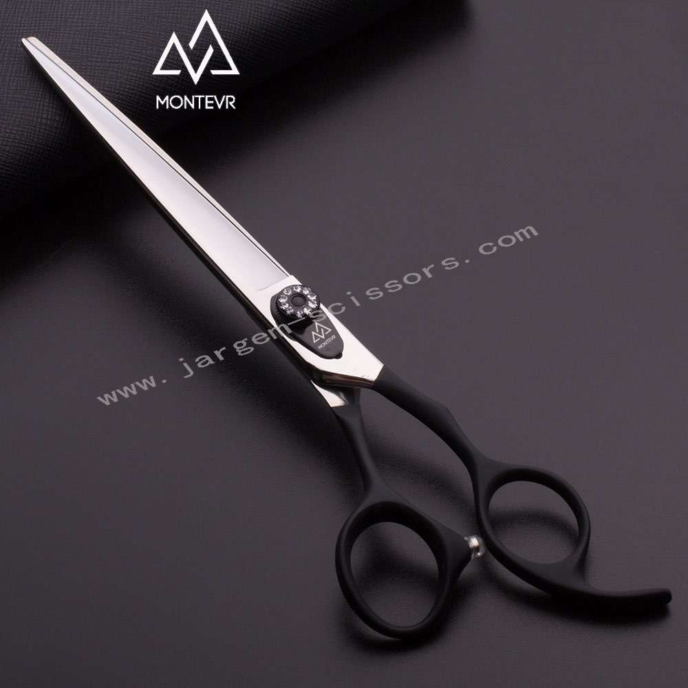 Black Coated 7.5 Inch Pet Grooming Scissors Set Curved Scissors