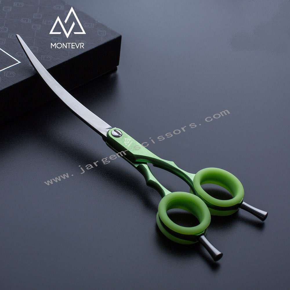 Japan 440C Pet Grooming Scissors Curved Scissors Dog Grooming Shears in 6.5 Inch