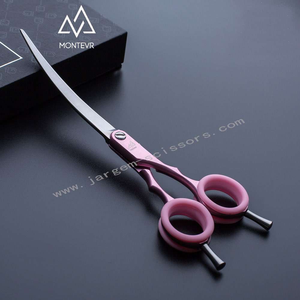 Japan 440C Pet Grooming Scissors Curved Scissors Dog Grooming Shears in 6.5 Inch