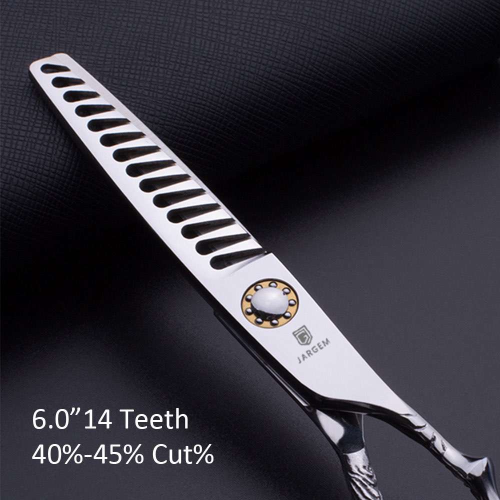 Thinning 6 inch hair thinning scissors chunky 14 teeth barber scissors