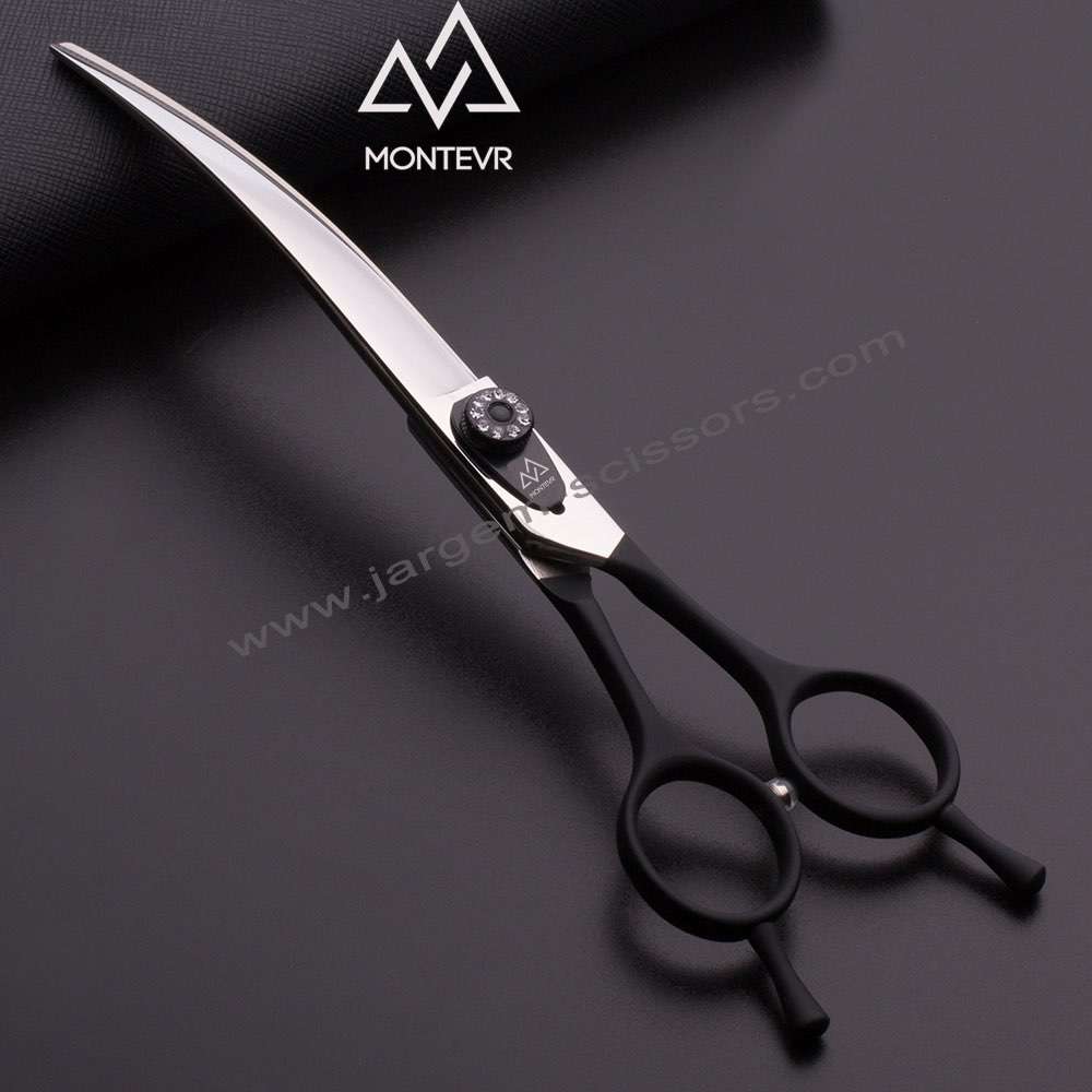 Black Coated 7.5 Inch Pet Grooming Scissors Set Curved Scissors Pet grooming Shears