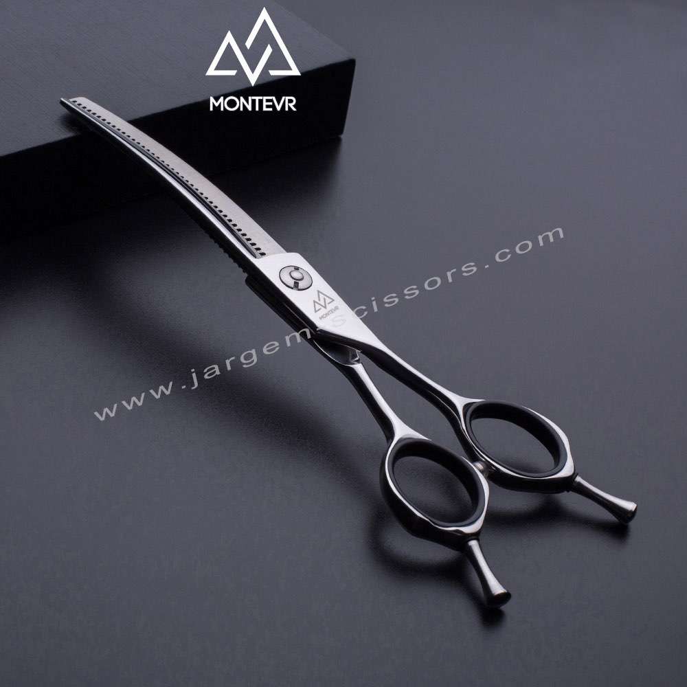 Dog Grooming Scissors Curved Thinning 6.5 Inch Pet Grooming Scissors 45 Teeth Pet Shears