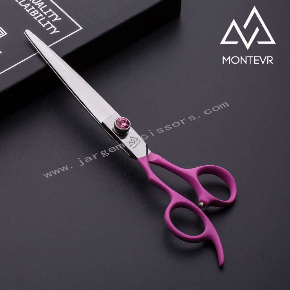 7.0 Inch Left-Handed Pet Grooming Scissors Dog Grooming Scissors Shears Pink Color Pet Grooming Products