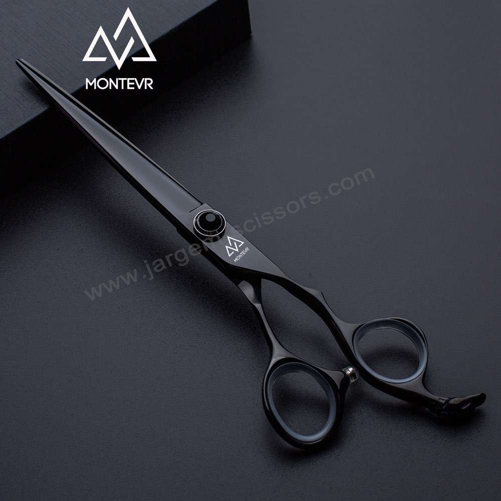 Professional Pet Grooming Scissors Set Black Coated Scissors 7 Inch Dog Scissors Shears