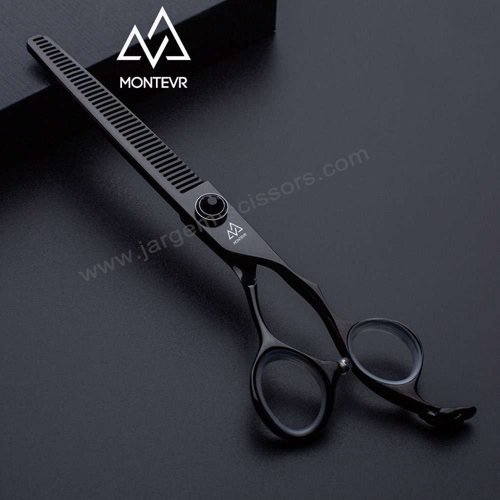Professional Pet Grooming Scissors Set Black Coated Scissors 7 Inch Dog Scissors Shears