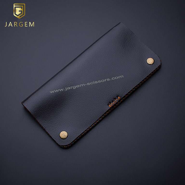 Genuine Leather Hair Scissors Case For 2 Scissors Package Logo Customized