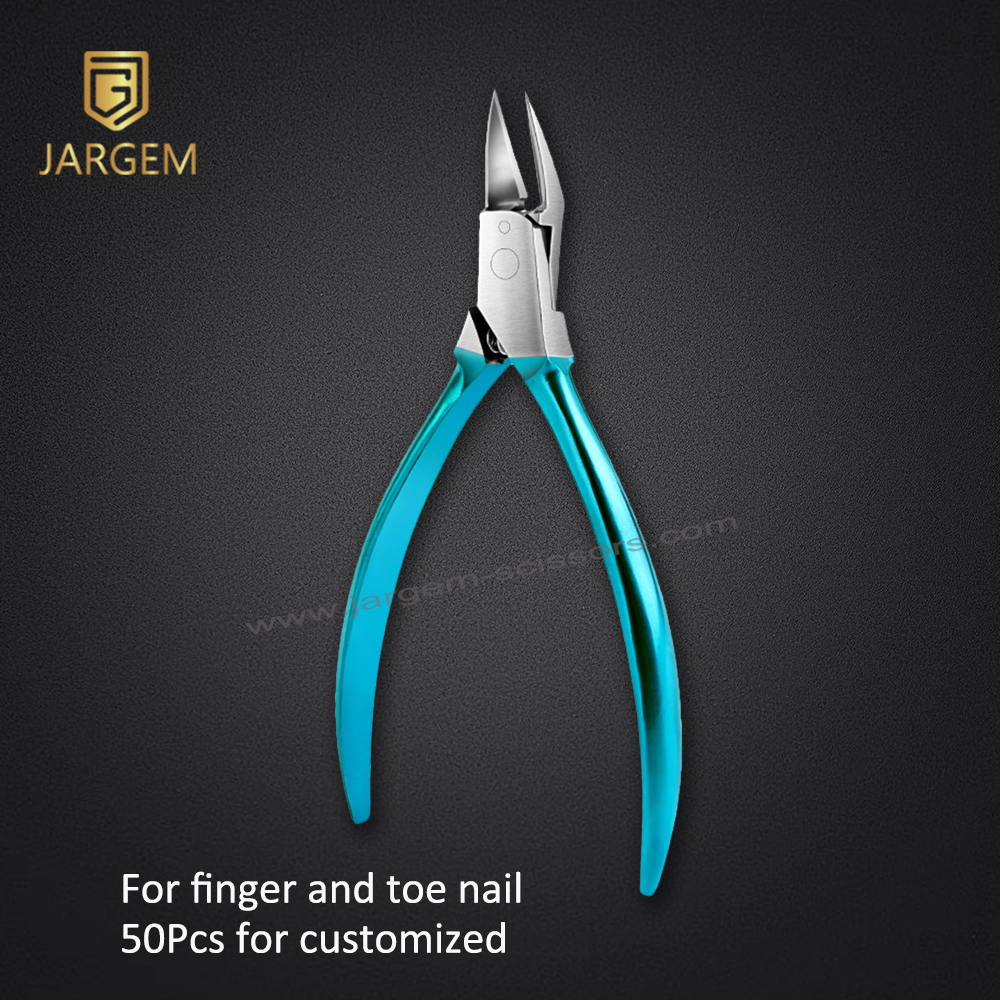 Wholesale Customized Color Logo Nail Clipper Cutter Set 120 Degrees Sharp Pointed Tip Toenail Clippers