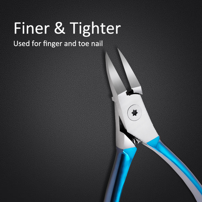 Wholesale Customized Color Logo Nail Clipper Cutter Set 120 Degrees Sharp Pointed Tip Toenail Clippers