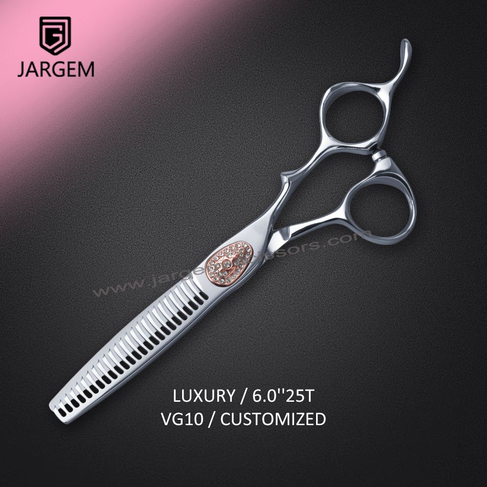 CNC Series Blade Thinning Hair Cutting Scissors 25 Teeth Barber Scissors Hair VG10 Thinner
