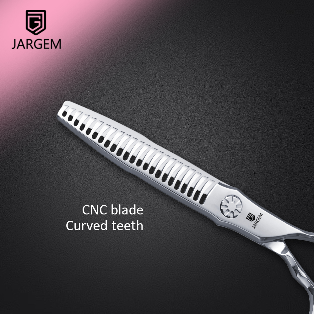 Cobalt Alloy Professional Hair Scissors New Design CNC Blade Curved Teeth Thinning Hairdressing Scissors