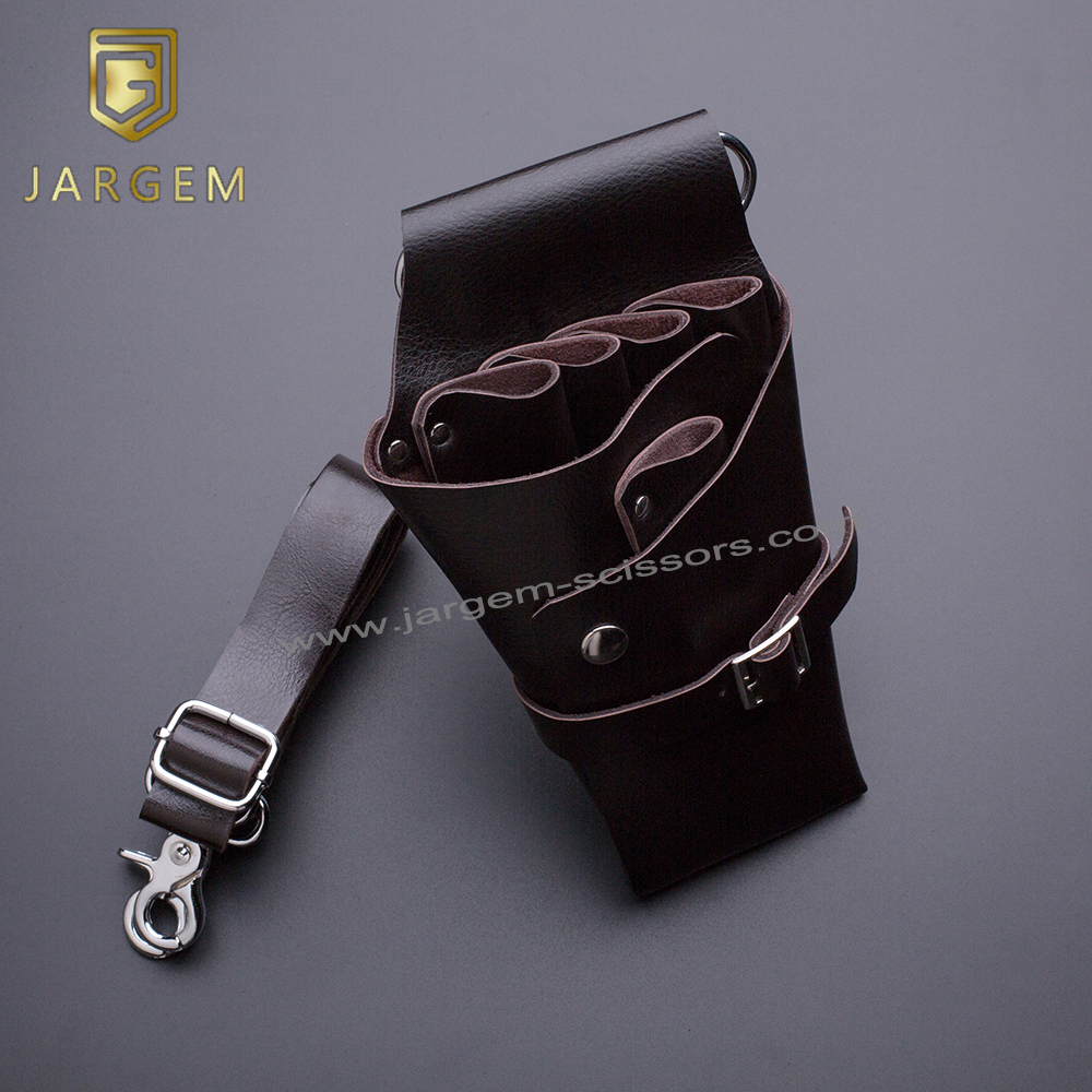 Genuine Leather Hair Scissors Holder Barber Scissors Bag Hairdressing Scissors Cases