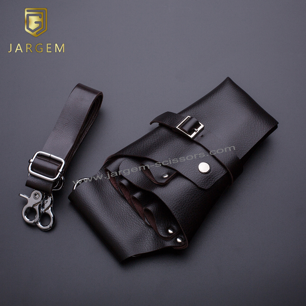 Genuine Leather Hair Scissors Holder Barber Scissors Bag Hairdressing Scissors Cases