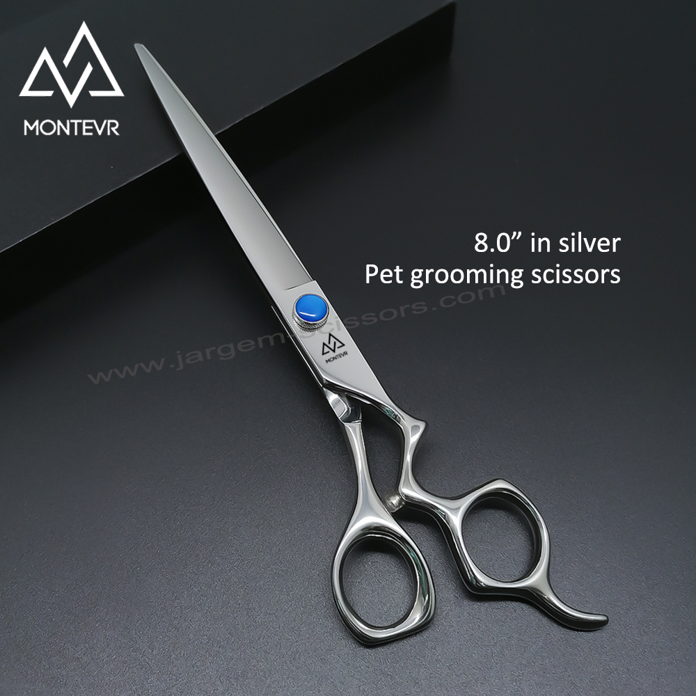 8.0 Inch Pet Grooming Scissors Kit Customized Logo Pet Grooming Products Adjustable Screw Cats Dogs Grooming Tools