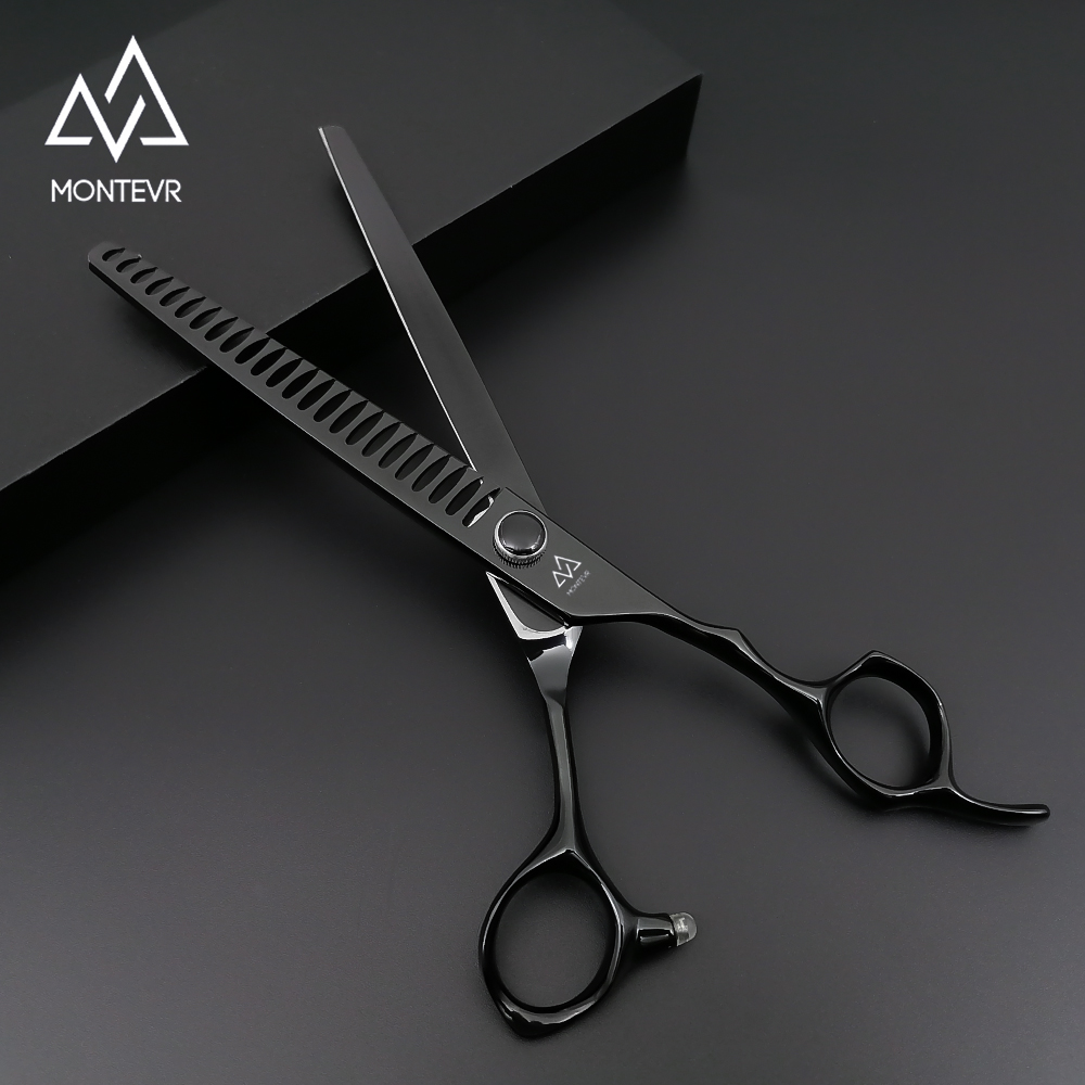 Effective Pet Grooming Products 7.5 Inch 24 Teeth Thinning Pet Grooming Scissors Kit For Dogs Cats Black Coating