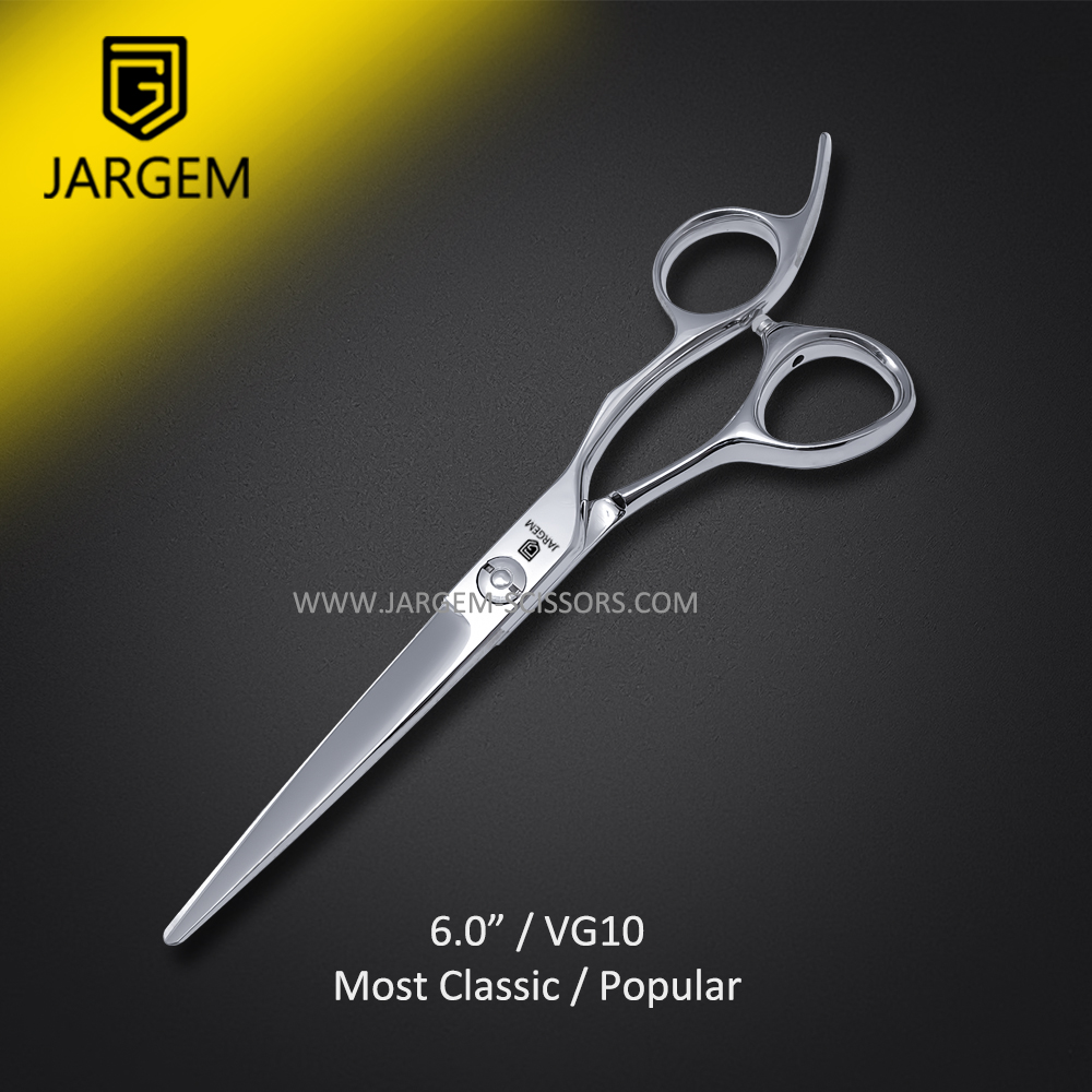 Japan Steel Hair Scissors 6.0 Inch Scissors Set Offset Barber Scissors Sharp Cutting Shears