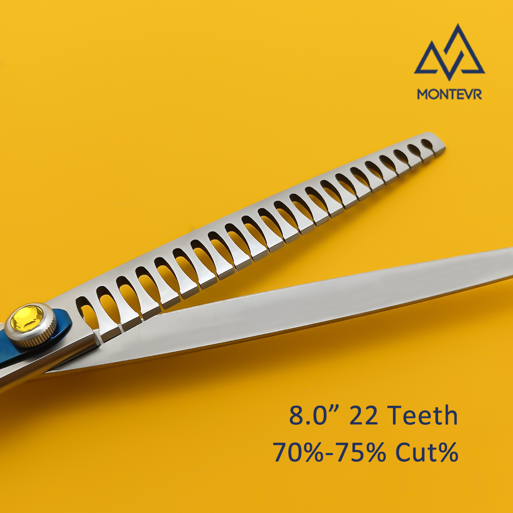 JBG-822T | 8.0 Inch 22 Teeth| SUS 440C Chunky Dog Scissors