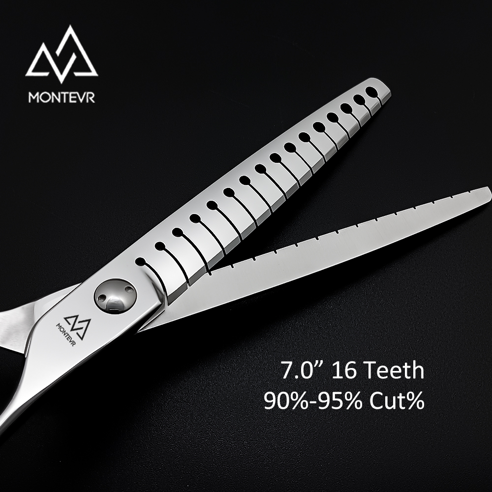 JBP-7016DT | 7 Inch 16 Double Teeth | Japan 440C Chunky Dog Grooming Shears