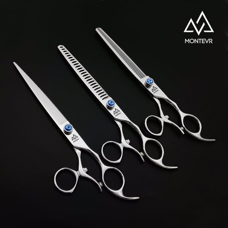 JF2Q-7524T | 7.5 Inch 24 Teeth| SUS 440C Chunky Dog Scissors Swivel