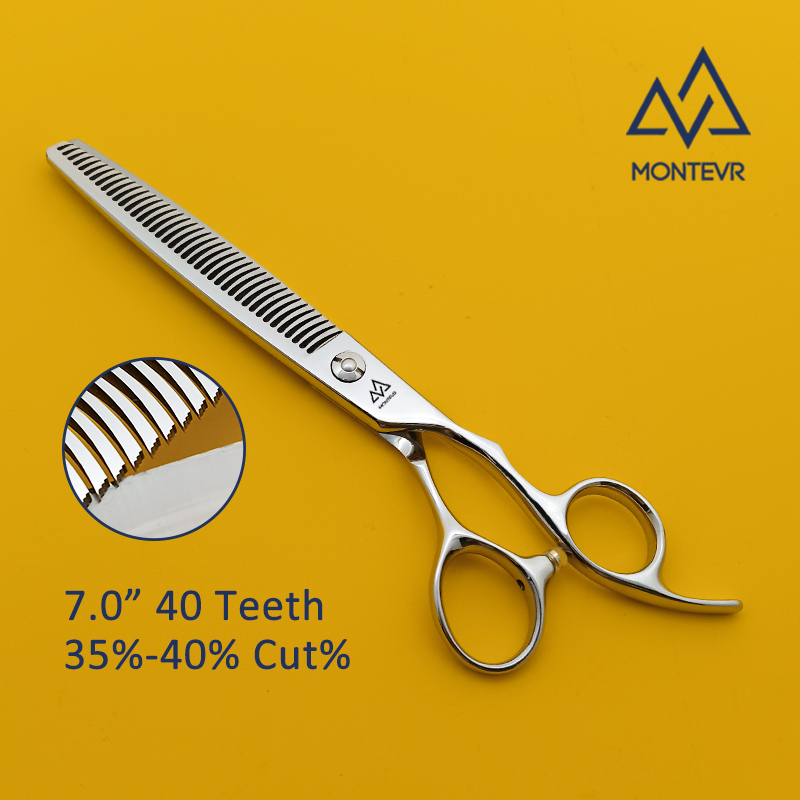 JF2-7040C1 | 7.0 Inch 40 Teeth | SUS 440C Dog Thinning Scissors 40% Cut%