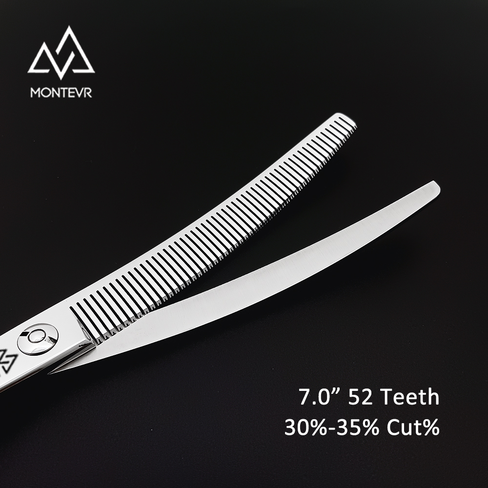 JSY-7052T | 7.0 Inch 52 Teeth | VG10 Pet Grooming Scissors Curved Thinning 35% Cut%