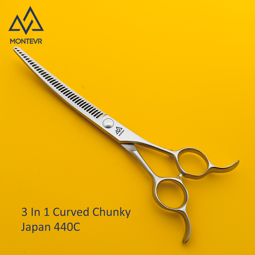 JAW-7037T | 7.0 Inch 30 Teeth | VG10 Professional Pet Grooming Scissors Curved