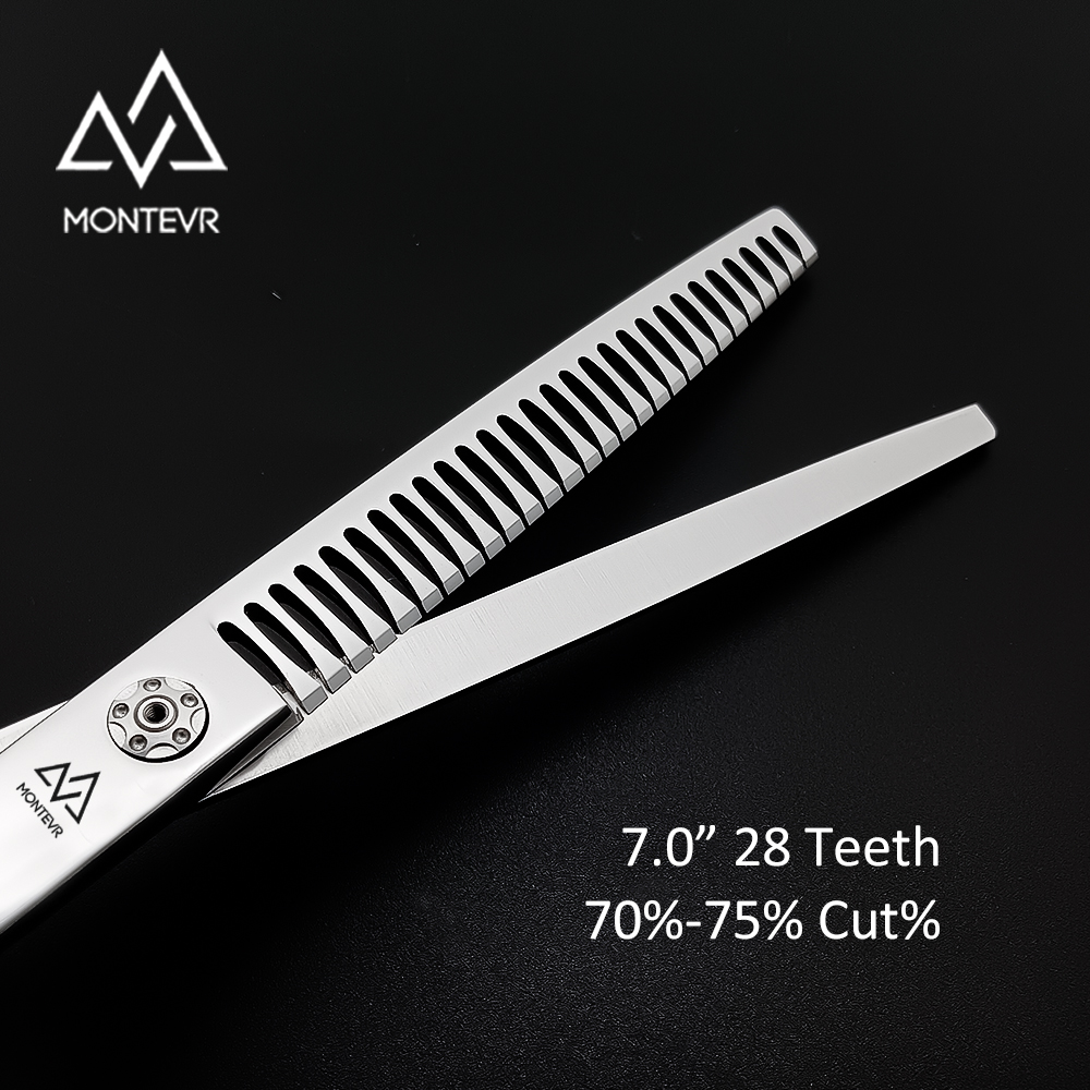 JQC-7028T | 7.0 Inch 28 Teeth | Japan 440C Professional Pet Grooming Shears Chunker