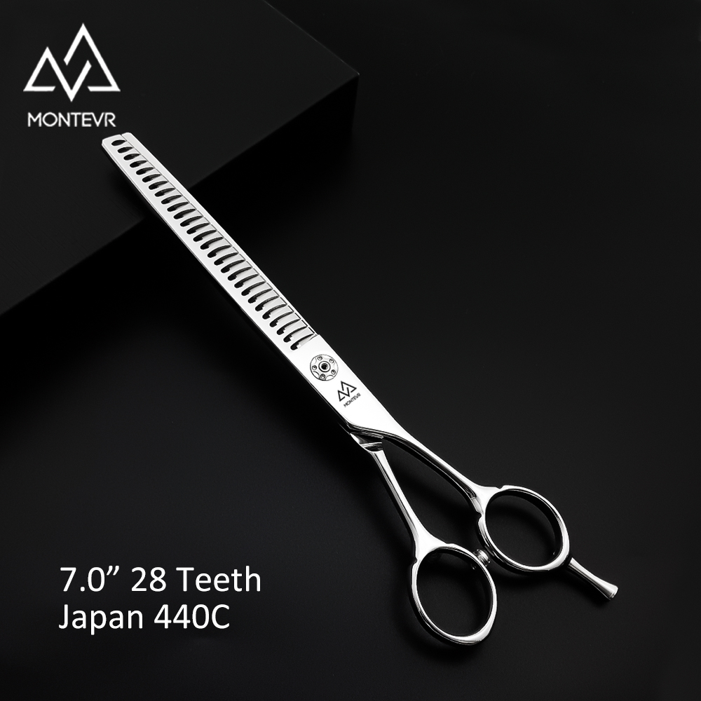 JQC-7028T | 7.0 Inch 28 Teeth | Japan 440C Professional Pet Grooming Shears Chunker