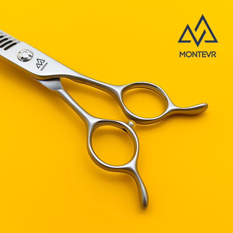 JAM-7027T | 7.0 Inch 27 Teeth | Japan 440C Pet Grooming Scissors Curved Chunky