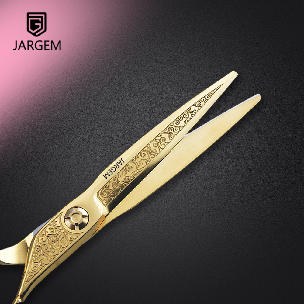 JSK-60NFG / 6.0 Inch / Japan 440C / Luxury Gold Engraved Hairdressing Shears