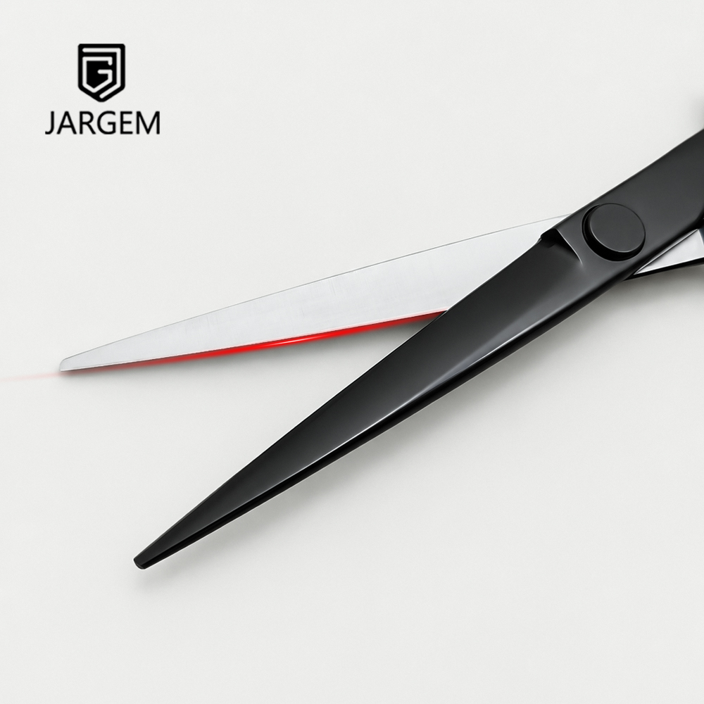 J32-575AB / 5.75 Inch / Japan VG10 / Black Super Curved Thumb Ring Hair Scissors